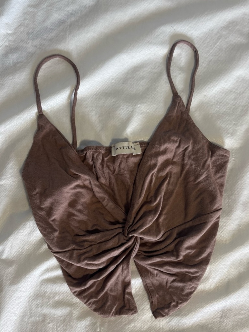 Twist-Front Camisole in Brown